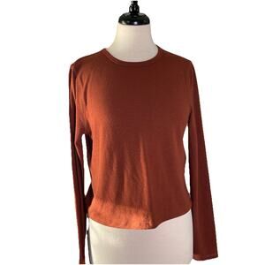 Abercrombie & Fitch “Soft & Cozy” Burnt Orange Knit Pullover Women’s L/S Top- LG